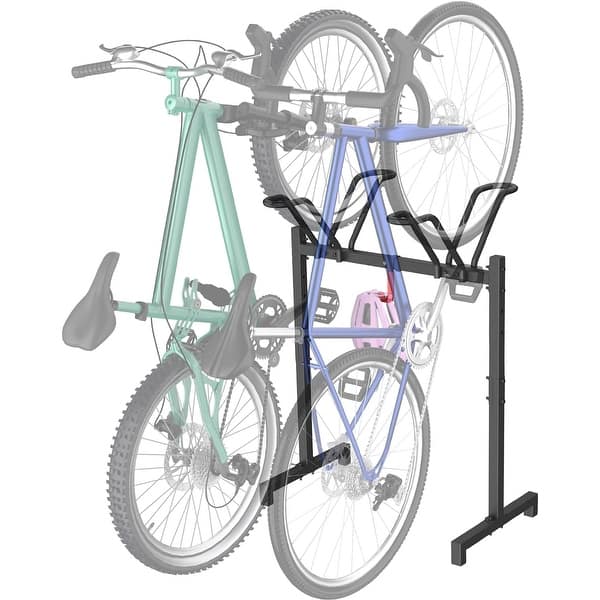 Sttoraboks Adjustable Floor Stand for Bikes, Max Tire Width 2.5", Black
